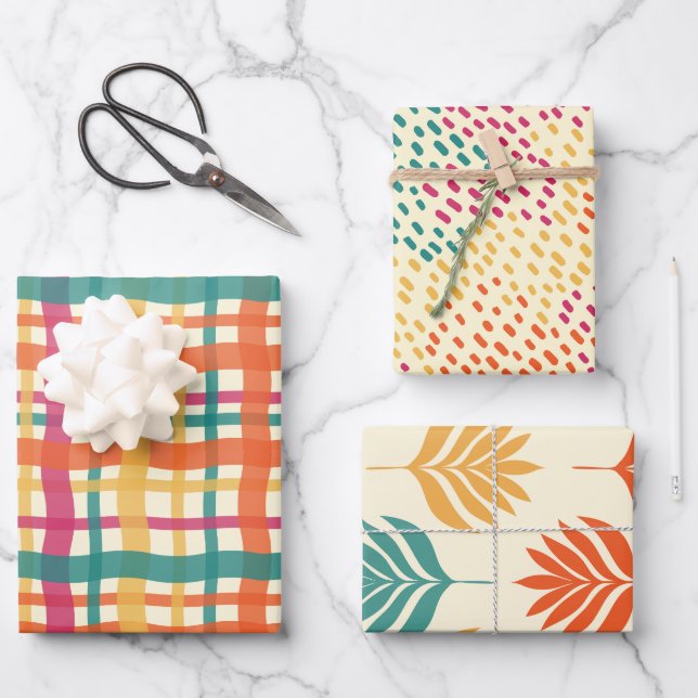 Wrapping Paper Flat Sheet Set of 3 (Front)