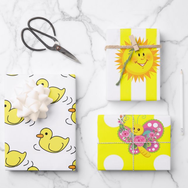 Wrapping Paper Flat Sheet Set of 3 (Front)