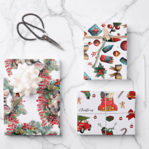 Wrapping Paper Flat Sheet Set of 3