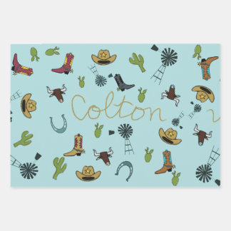 Wrapping Paper Flat Sheet Set of 3