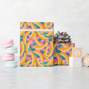 Wrapping paper for baby and kids in retro style.
