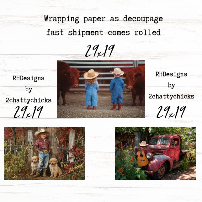 Wrapping Paper for Decoupage Farm Life  (Creator Uploaded)