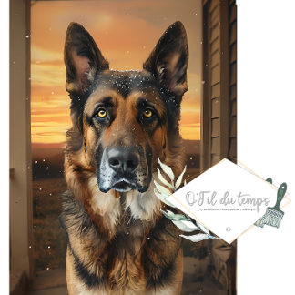 Wrapping paper German Sheppard Lovers- Decoupage