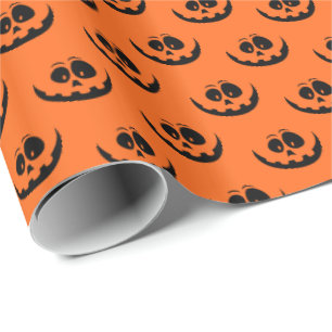 Wrapping Paper-Halloween Pumpkin Face Paper