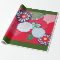 Wrapping Paper KIMONO FLOWER PATTERN RED AND WHITE