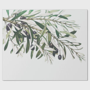 WRAPPING PAPER : MERRY CHRISTMAS OLIVE BRANCH