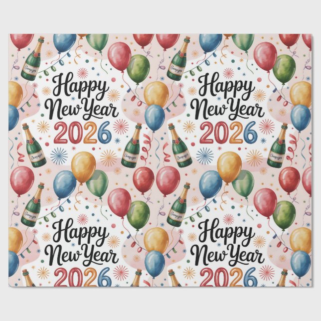 Wrapping Paper-New Year 2026 Paper (Flat)