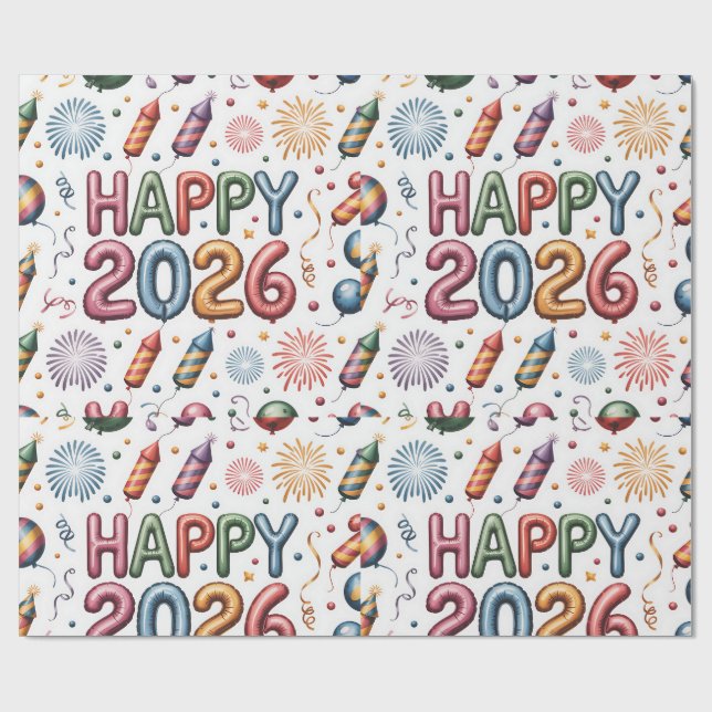 Wrapping Paper-New Year 2026 Paper (Flat)
