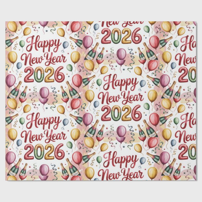 Wrapping Paper-New Year 2026 Wrapping Paper (Flat)