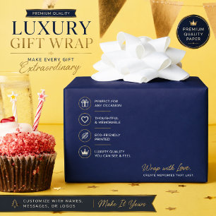 Wrapping Paper Personalised Navy Gift Wrap