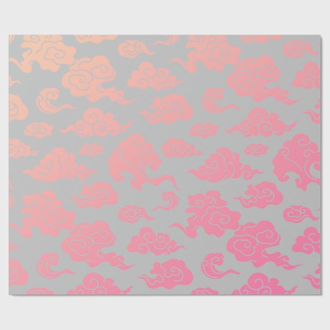 Wrapping Paper PINK CLOUD PATTERN CHINESE (Flat)