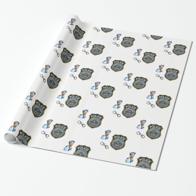 Wrapping Paper Policeman (Unrolled)