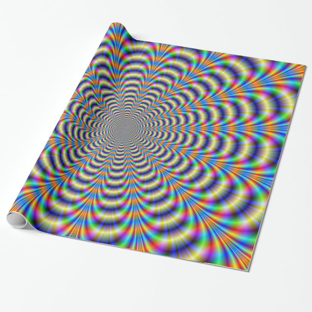 Wrapping Paper  Psychedelic Ringed Pulse (Unrolled)