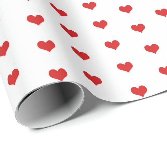 Wrapping Paper - Red Hearts (Roll Corner)