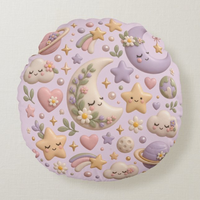 Wrapping Paper Round Cushion (Front)