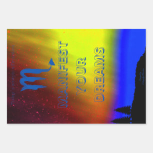 Wrapping paper- Scorpio-Manifest your dreams  Wrapping Paper Sheet