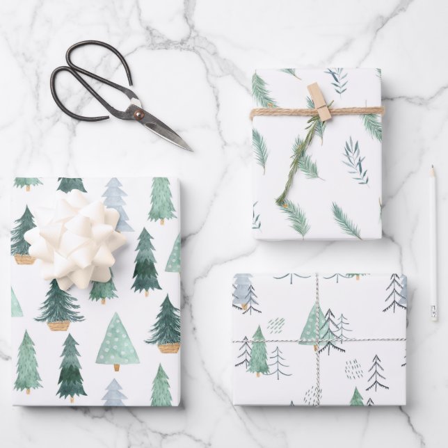 Wrapping Paper Sheets - Christmas Patterns (Front)