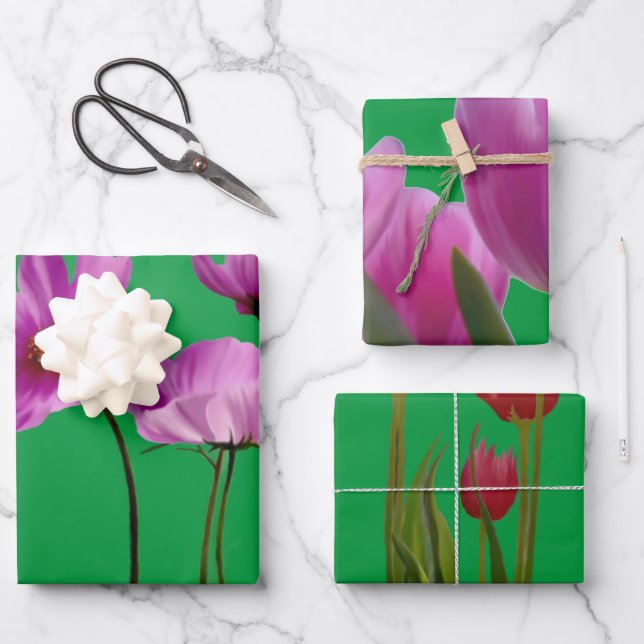 Wrapping Paper Sheets Flower (Front)