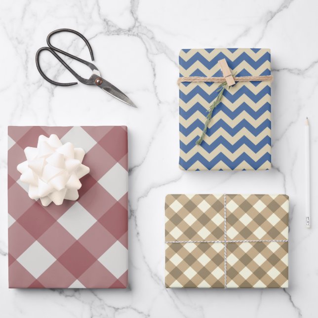 Wrapping Paper Sheets Pretty rustic country style (Front)