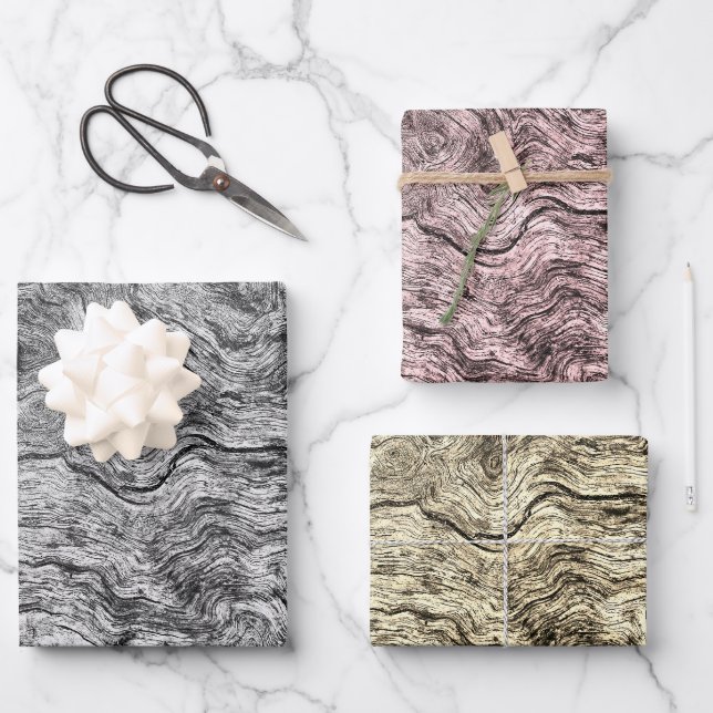 Wrapping Paper Sheets: Tree Bark Collection (Front)