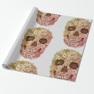 WRAPPING PAPER SKULL ROSE