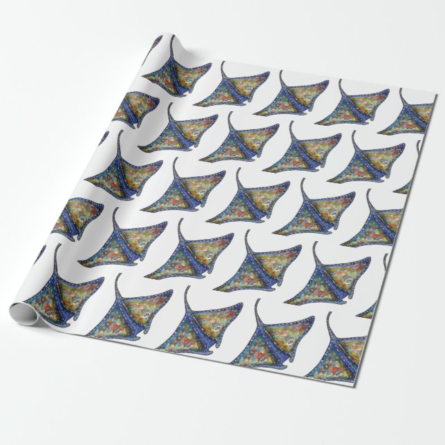 wrapping paper sting ray pattern (Unrolled)