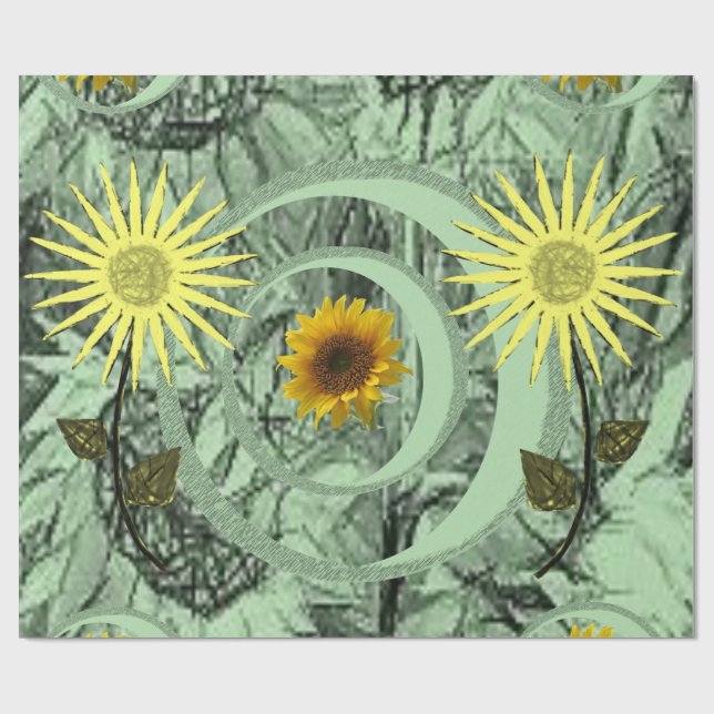 Wrapping paper Sunflower (Flat)