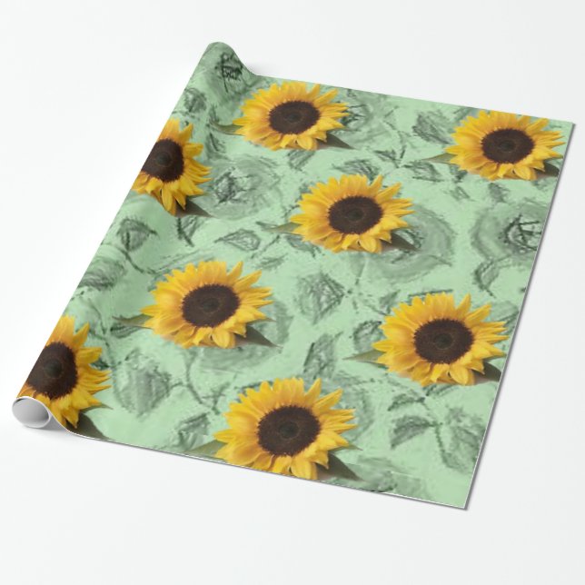 Wrapping paper Sunflower (Unrolled)