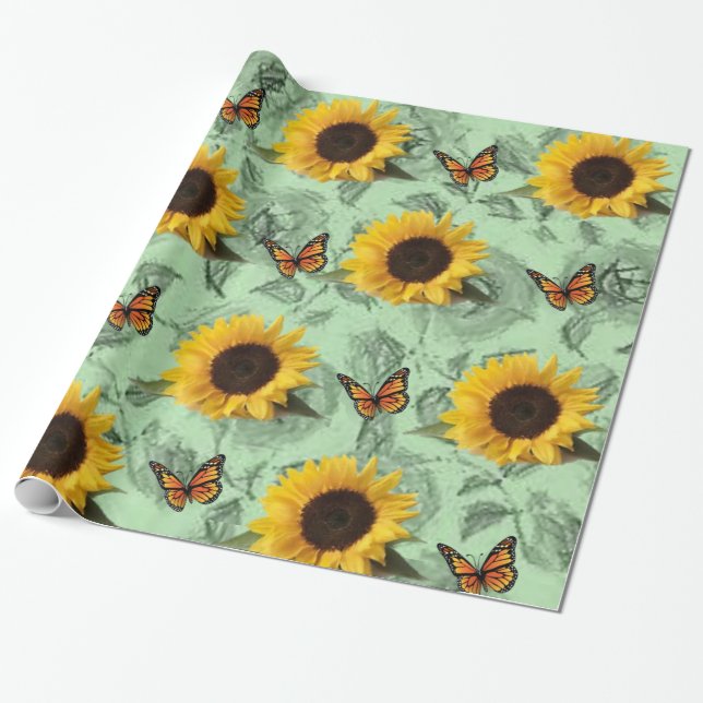 Wrapping paper Sunflower (Unrolled)