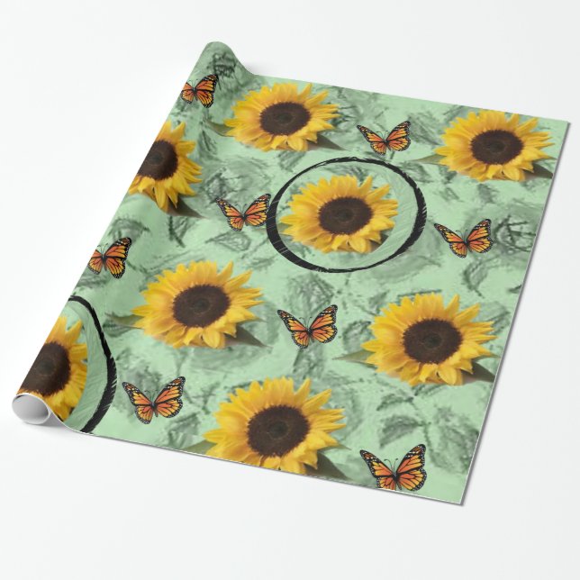 Wrapping paper Sunflower (Unrolled)
