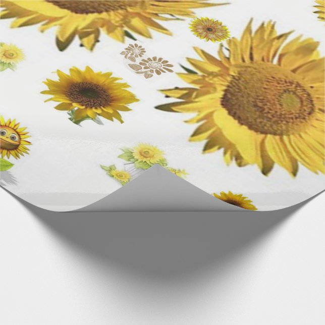 wrapping paper sunflowers (Corner)