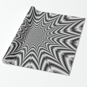 Wrapping Paper Super Nova in Black and White