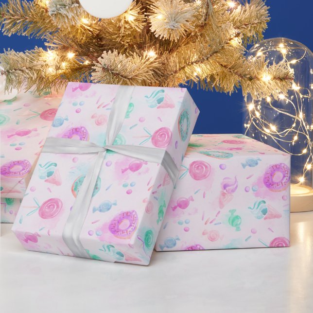 Wrapping Paper Watercolor Sweets (Holidays)