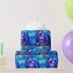 Wrapping Paper - Whimsical Dolphin Gift Wrap Blue