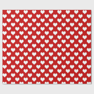 Wrapping Paper White Hearts on Pink – Cute Love 
