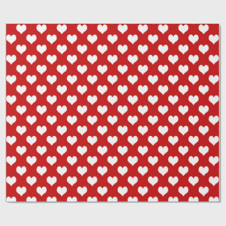 Wrapping Paper White Hearts on Pink – Cute Love 