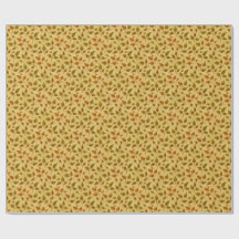 Wrapping Paper With Autumn Leaves