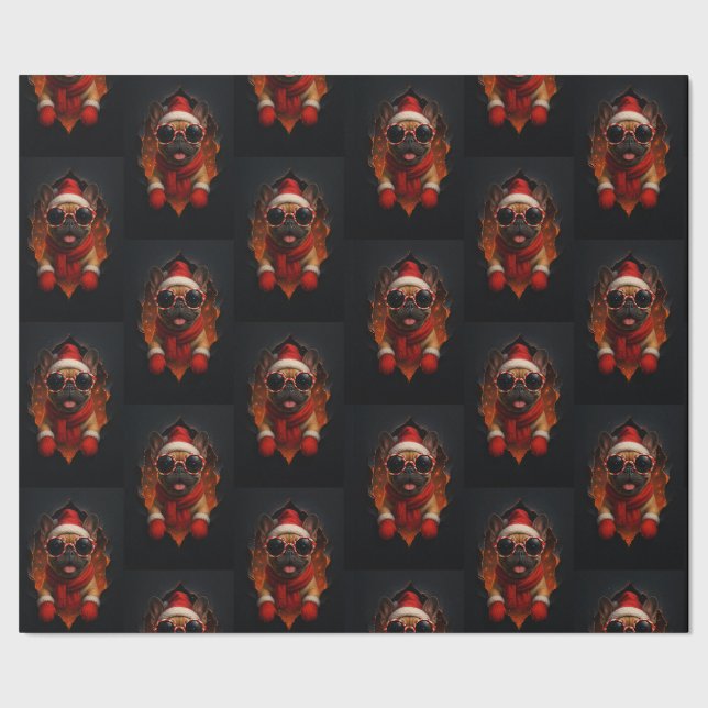 Wrapping Paper with Christmas Dog – Joy in Every F (Seam)