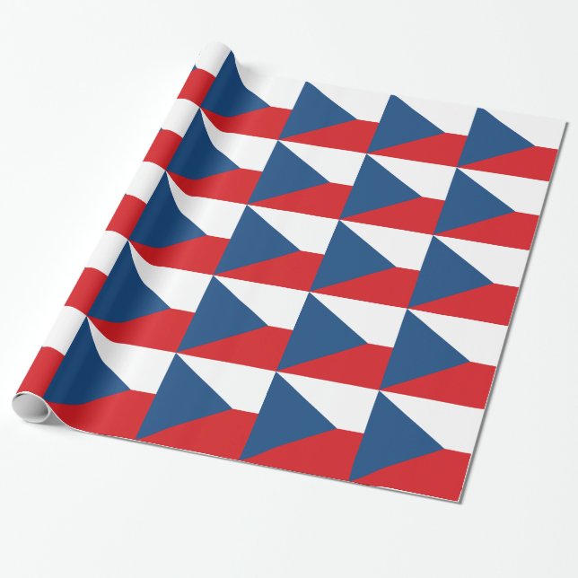 Wrapping paper with Flag of Czechia (Unrolled)