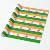 Wrapping paper with Flag of India