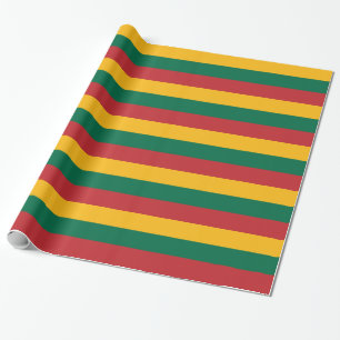 Wrapping paper with Flag of Lithuania