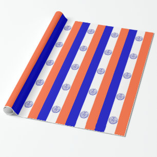 Wrapping paper with Flag of New York City