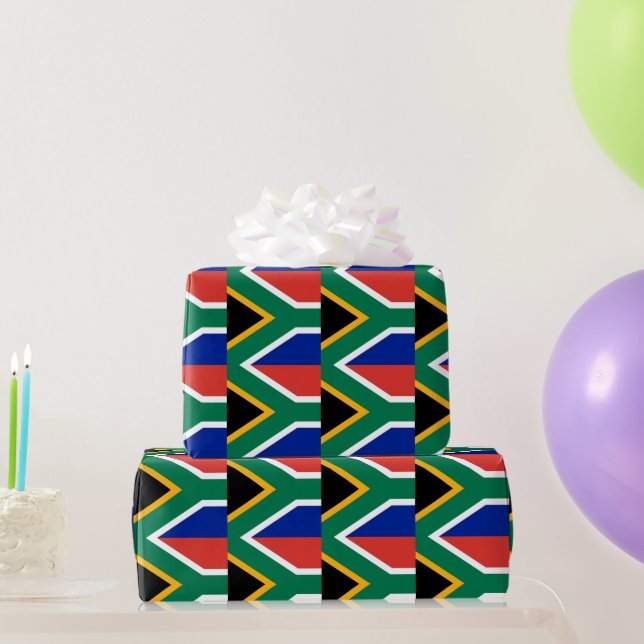 Wrapping paper with Flag of South Africa (Party Gifts)