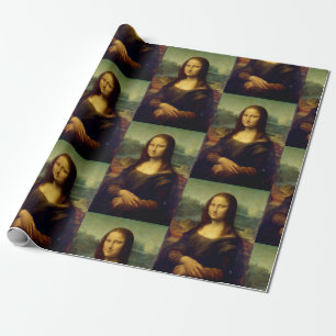 Wrapping Paper with Mona Lisa Print