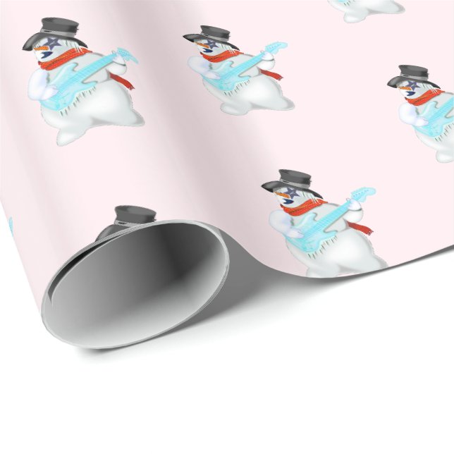 Wrapping Paper with Rock Snowman (Roll Corner)