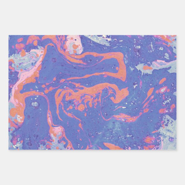 Wrapping paper with watercolor creative pattern (Front)