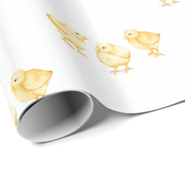 Wrapping Paper Yellow Baby Chicks (Roll Corner)