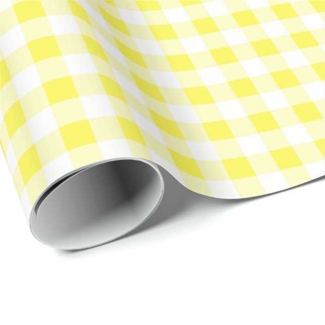 Wrapping Paper, Yellow Gingham Paper (Roll Corner)
