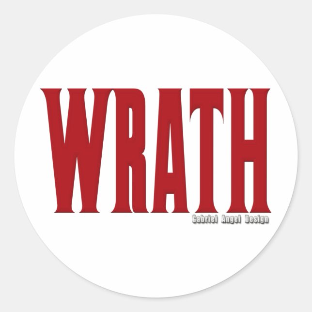 Wrath Logo Classic Round Sticker (Front)