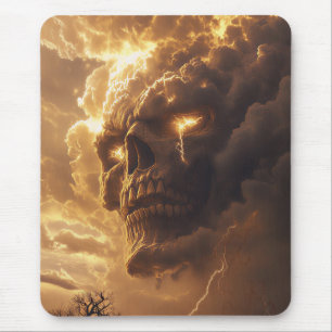 Wrath of the Storm Skull Mouse Pad